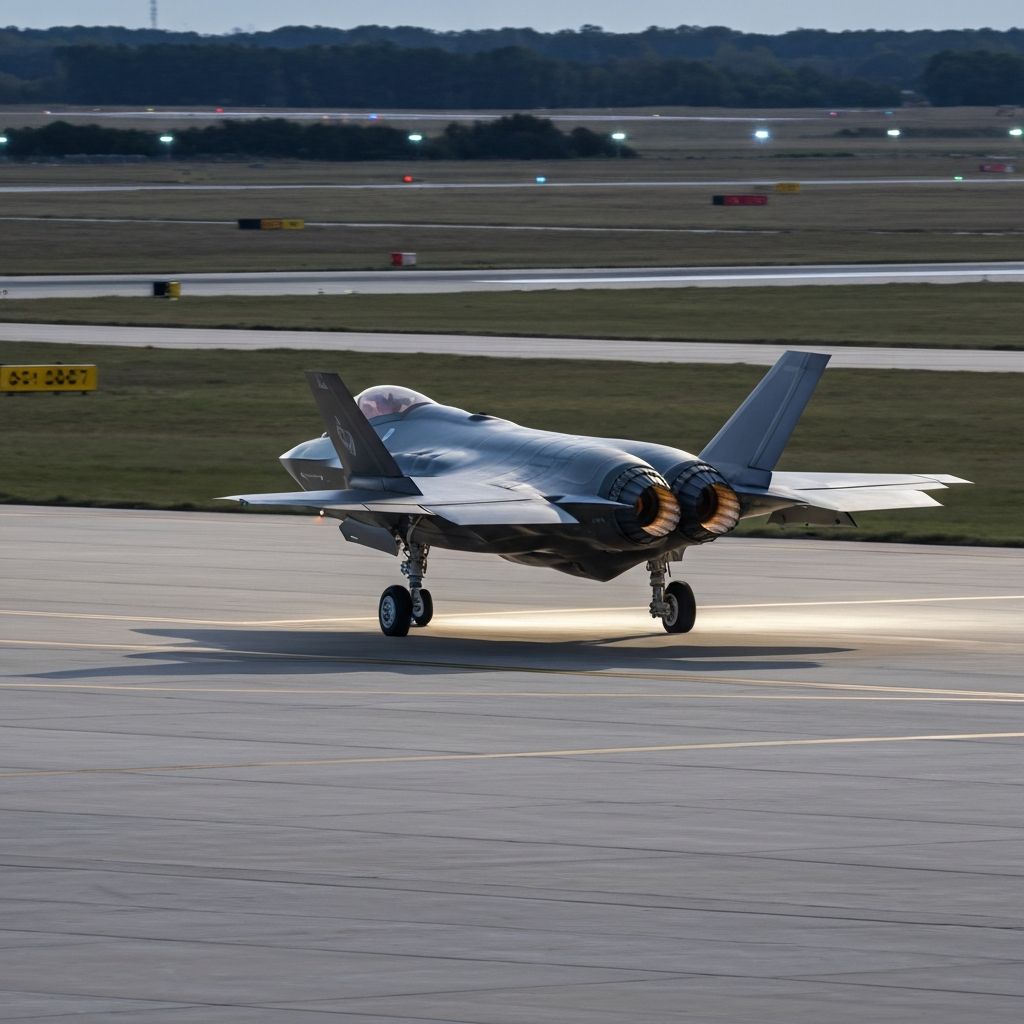 Fighter jet on the runway