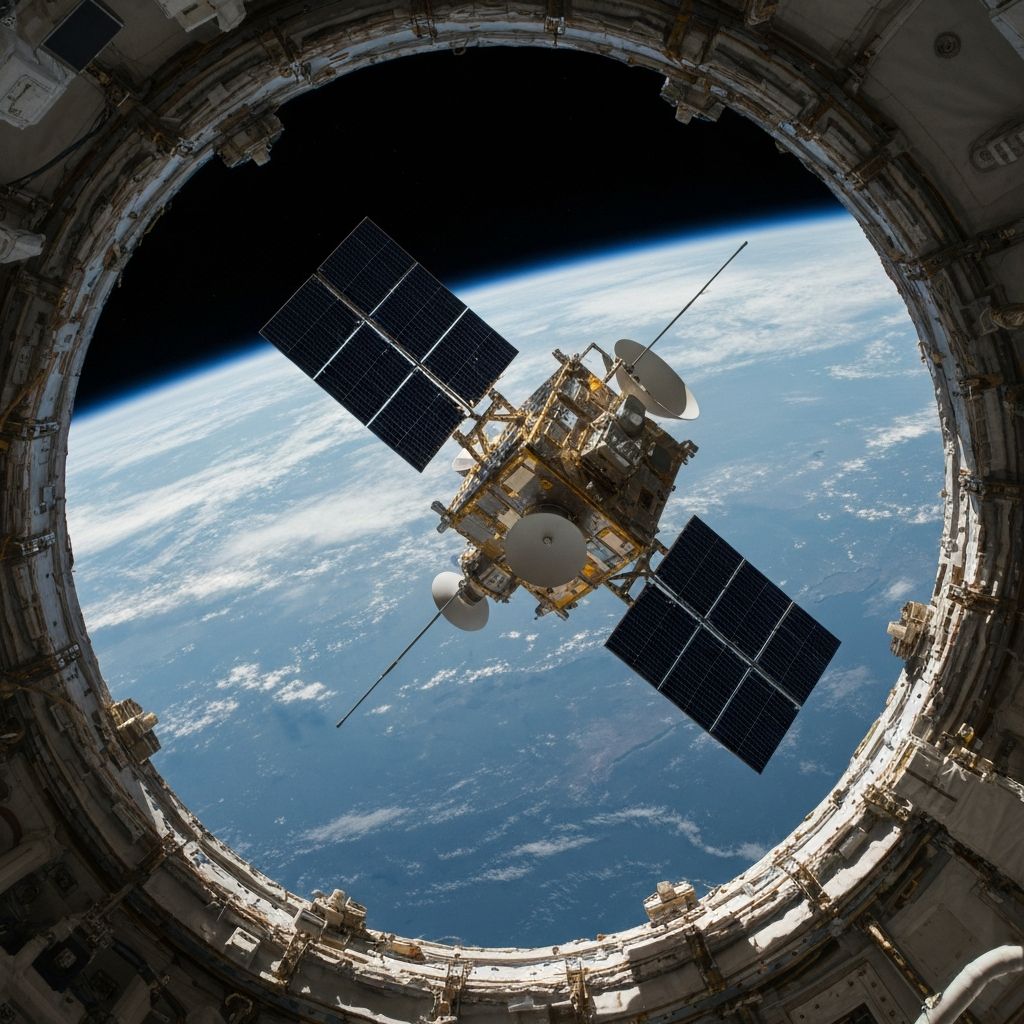 Satellite deployment in space